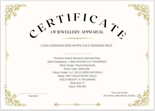 1.350ct  DIAMOND RING WHITE GOLD  DESIGNER PIECE