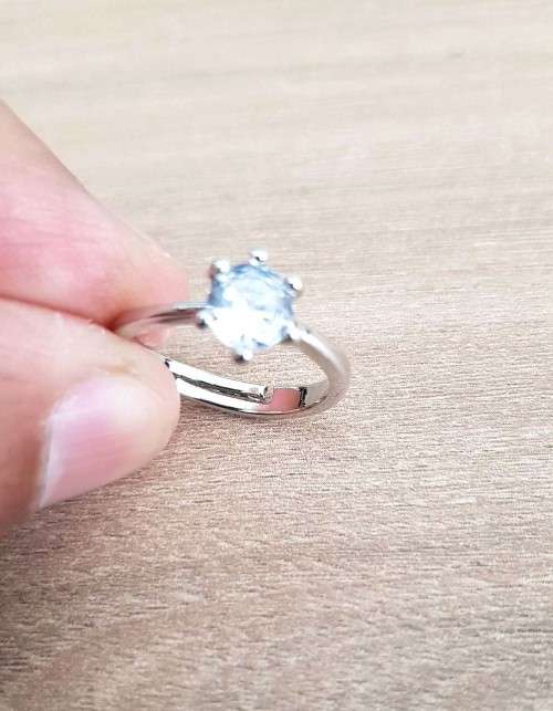 1Ct Ring Round Zircon for Women