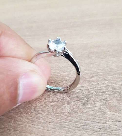 1Ct Ring Round **Swirl**Zircon for Women