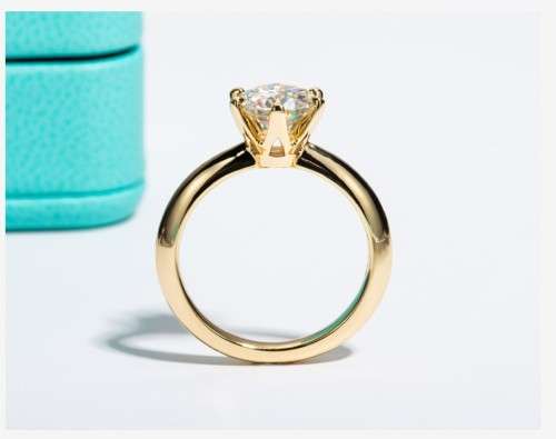 2.00 Carat Moissanite VVSI/D Engagement Ring in Yellow or Rose Gold Plated **GRA Certified**