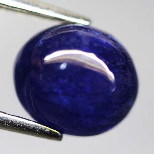 2.94Ct. Sapphire Oval Cabochon Cornflower Blue  Good! Sparkling! Madagascar