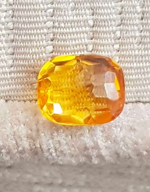 Yellow Citrine Cushion Cut Brazil 1Pcs Oval 6x8mm. Natural