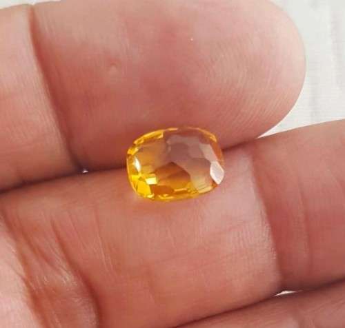 Yellow Citrine Cushion Cut Brazil 1Pcs Oval 6x8mm. Natural
