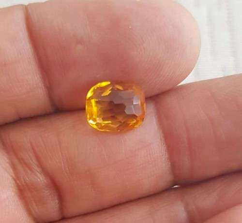 Yellow Citrine Cushion Cut Brazil 1Pcs Oval 6x8mm. Natural