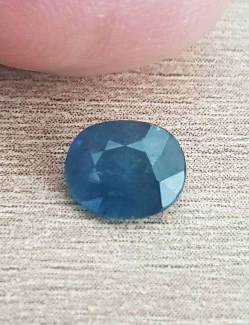 0.92Ct. Sapphire Blue Oval Shape Australia Precious Gem Ravishing! Normal Heated