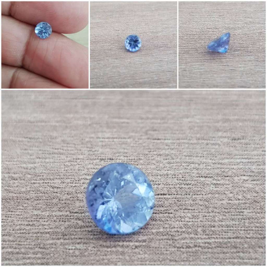 Purplish Blue Tanzanite 0.67cts Round Ravishing Colour Natural