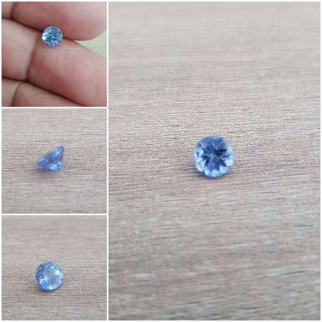 Purplish Blue Tanzanite 0.67cts Round Ravishing Colour Natural