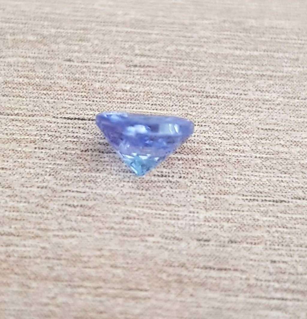 Purplish Blue Tanzanite 0.71Cts 5.5mm Round Ravishing Colour Natural