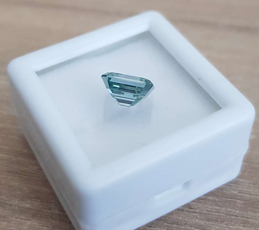 1.10ct MOISSANITE EMERALD  **ICE BLUE** VVS1  COLOUR  LOOSE GEM