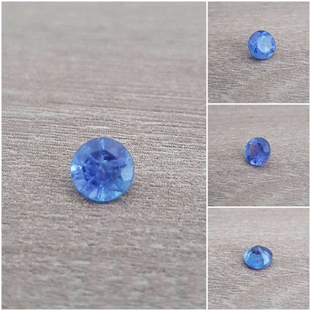Purplish Blue Tanzanite 0.74Cts 5.5mm Round Ravishing Colour Natural
