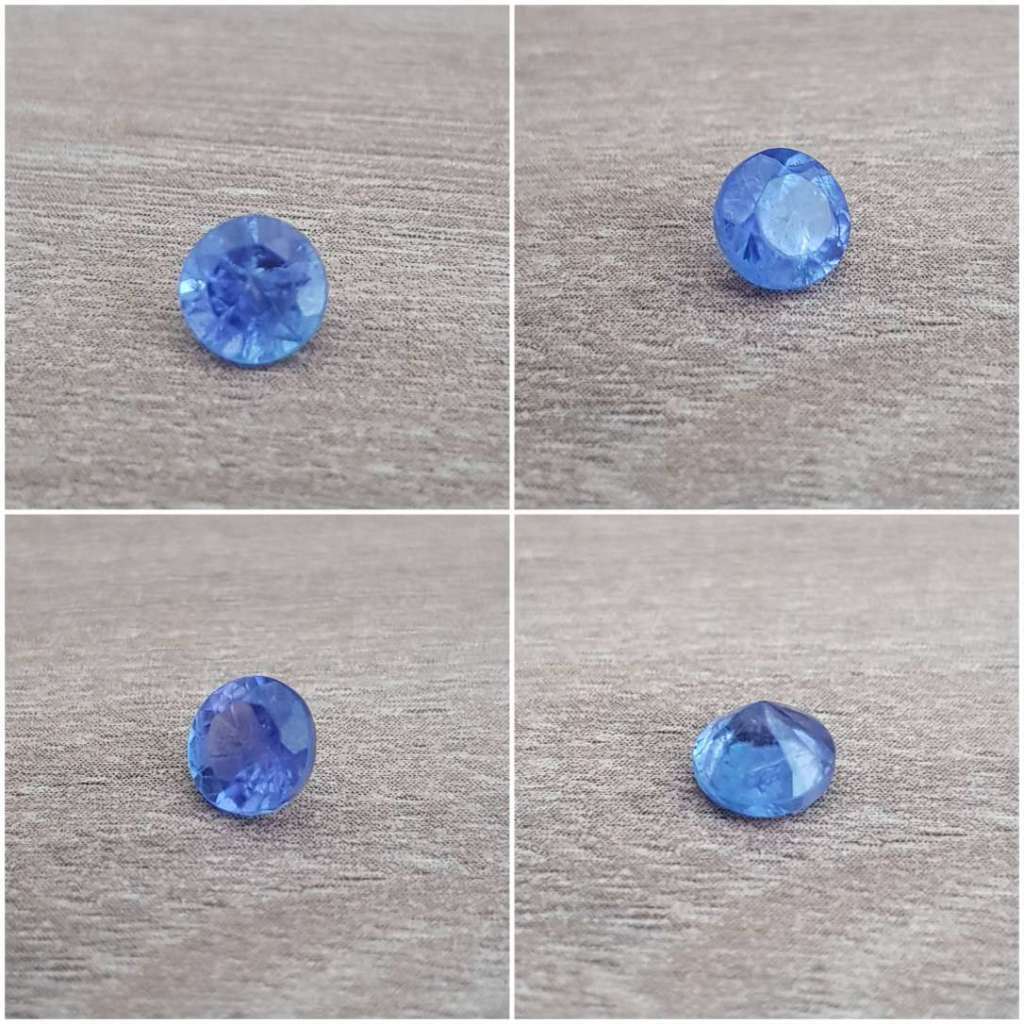 Purplish Blue Tanzanite 0.74Cts 5.5mm Round Ravishing Colour Natural