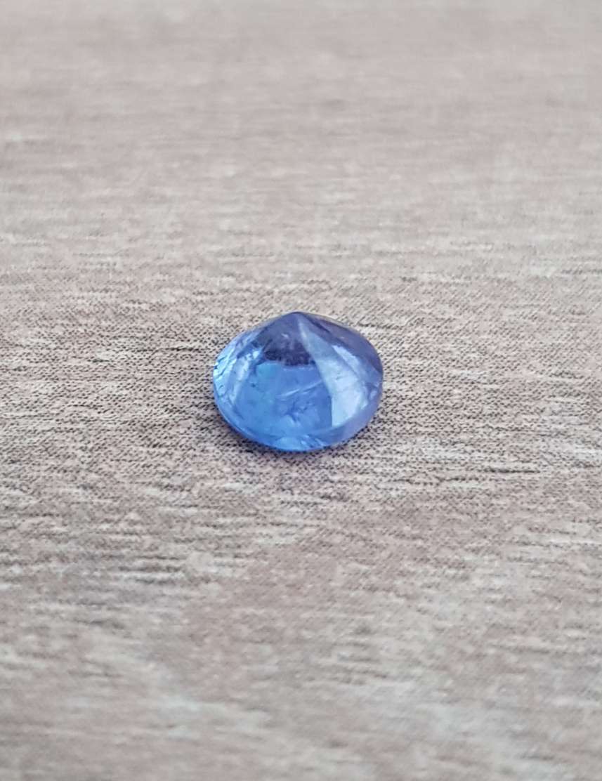 Purplish Blue Tanzanite 0.74Cts 5.5mm Round Ravishing Colour Natural