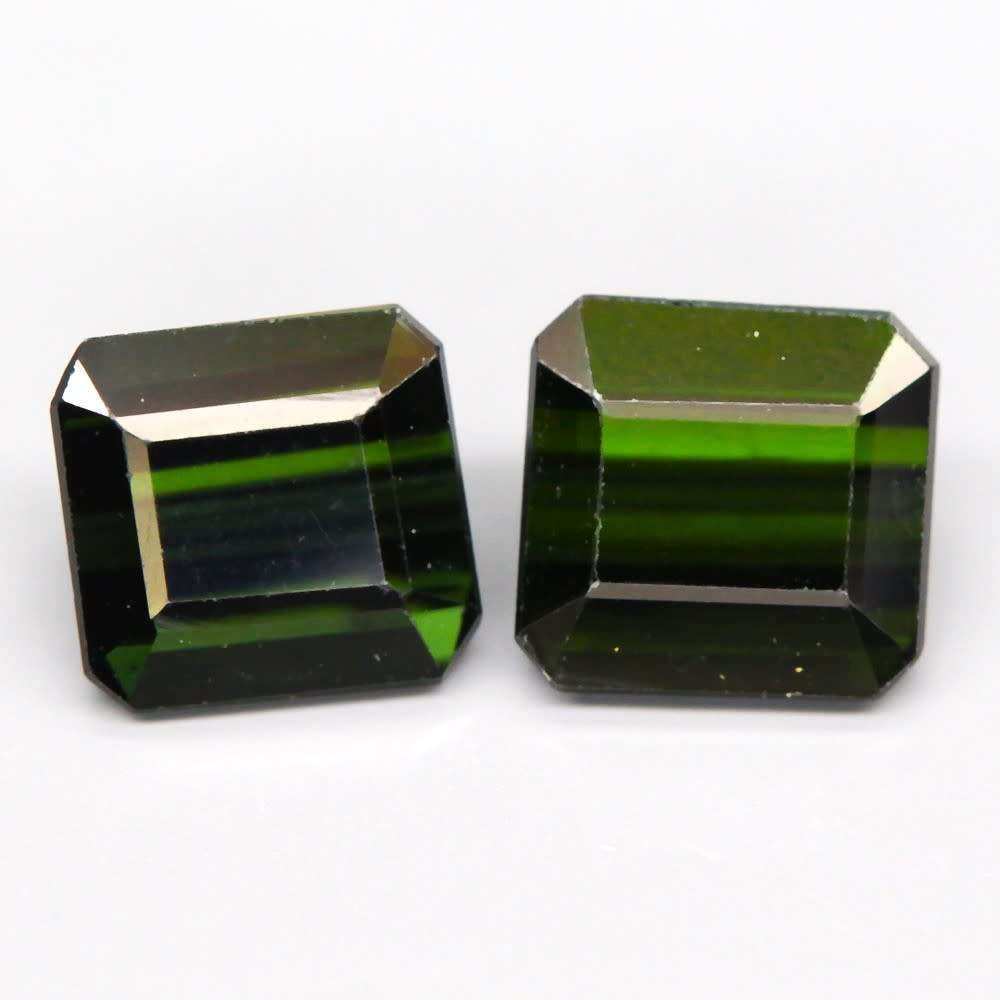 1.91Ct.  Tourmaline Green Emerald Cut Mozambique Ravishing Natural!