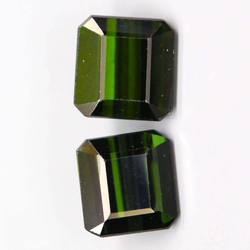 1.91Ct.  Tourmaline Green Emerald Cut Mozambique Ravishing Natural!