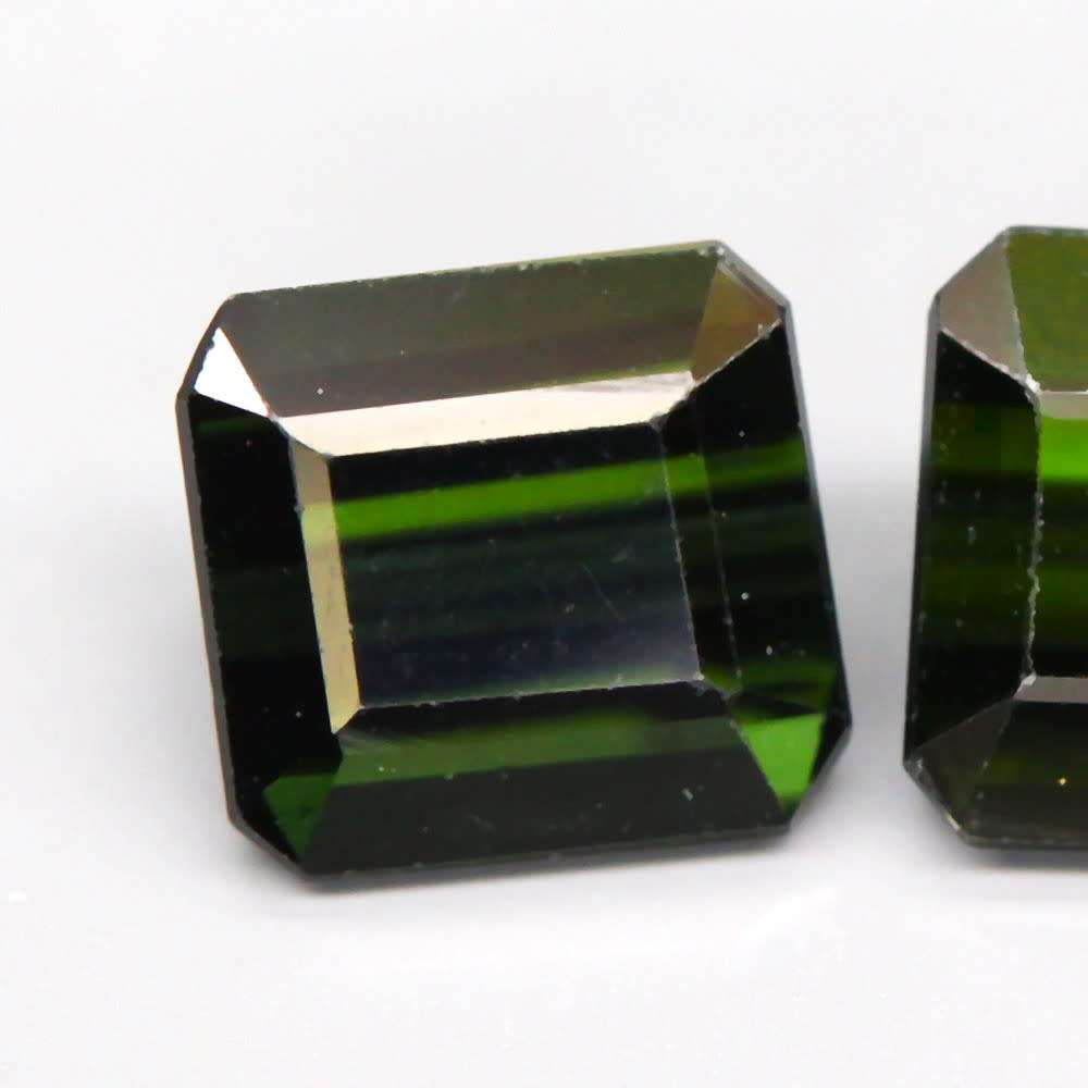 1.91Ct.  Tourmaline Green Emerald Cut Mozambique Ravishing Natural!