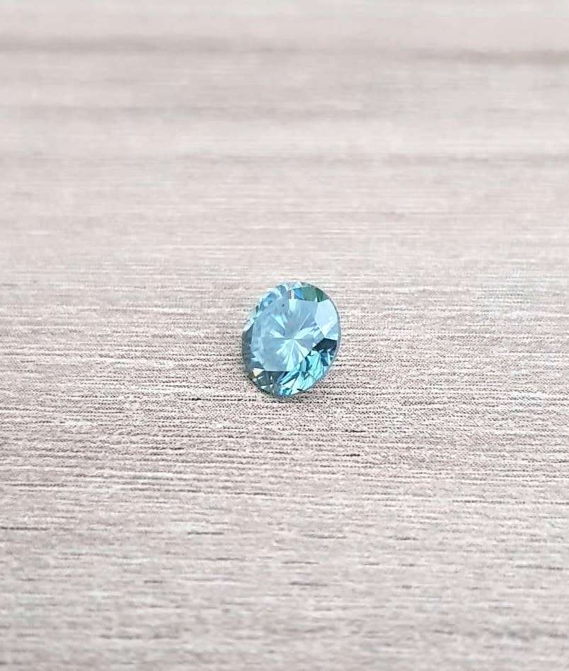 1.15ct MOISSANITE ROUND  **PEACOCK BLUE** VVS1  COLOUR  LOOSE GEM