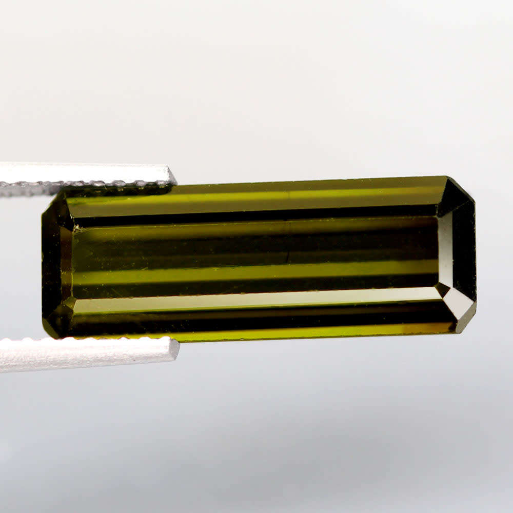 5.59Ct.  Tourmaline Green Emerald Cut Mozambique Gem Ravishing Colour!Natural
