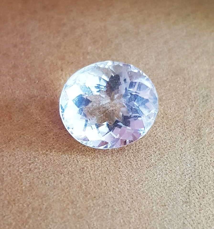 3.37Cts PINK MORGANITE OVAL CUT GEMSTONE! NATURAL