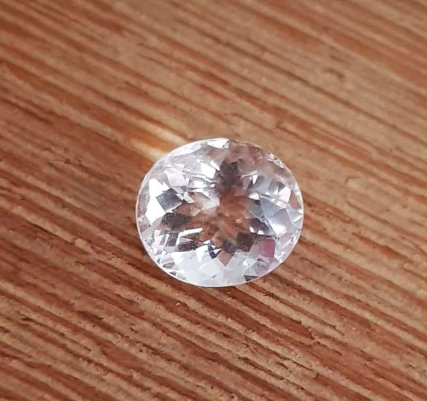 3.37Cts PINK MORGANITE OVAL CUT GEMSTONE! NATURAL