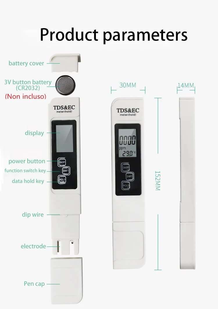 **TEST YOUR DRINKING WATER**Quality Tester TDS EC Meter Range 0-9990 Water Purity