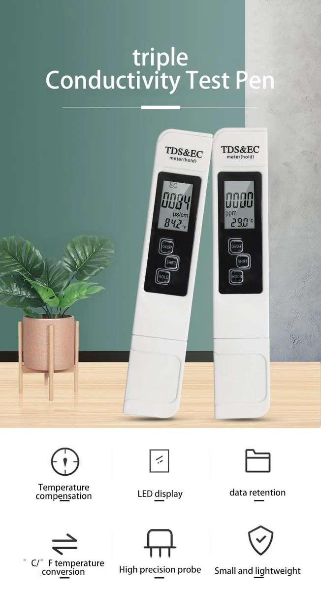 **TEST YOUR DRINKING WATER**Quality Tester TDS EC Meter Range 0-9990 Water Purity