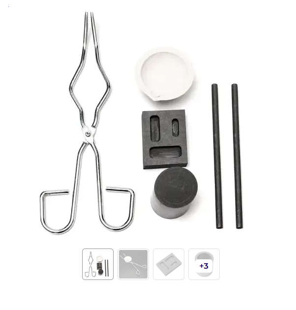 6pcs Graphite Crucible Set,Gold Ingot Mold Set Jewelry Design