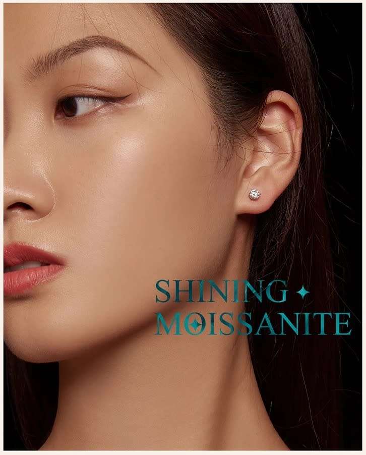 Moissanite Earrings  0.50ctw 925 Sterling Silver**GRA Certified**  VVSI/D Moissanite