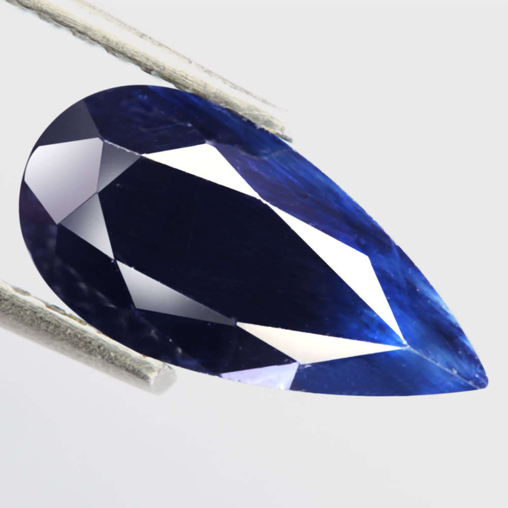 1.40Ct.  Sapphire Blue Pear Facet Thailand Amazing! Normal Heated