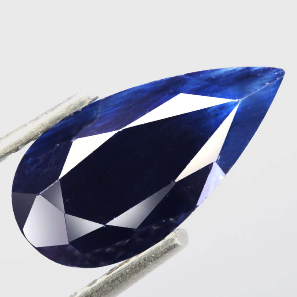 1.40Ct.  Sapphire Blue Pear Facet Thailand Amazing! Normal Heated