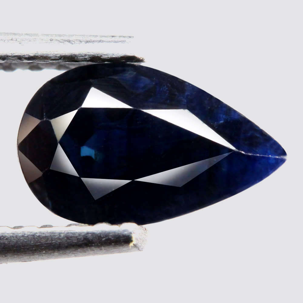 0.88Ct.  Sapphire Blue Pear Facet Thailand Amazing! Normal Heated