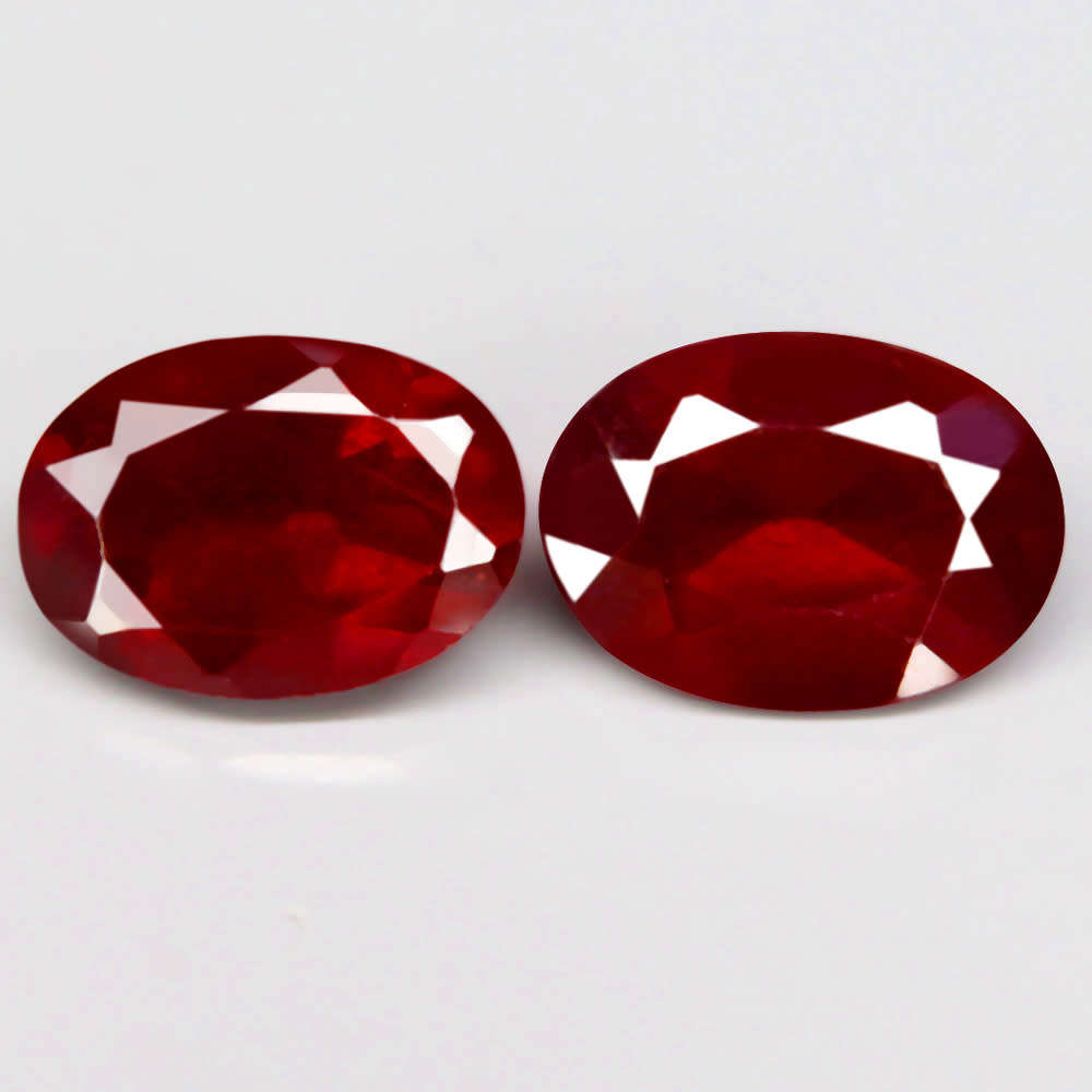 2.08Ct.  Spessartite Garnet Red Oval **Pair**Namibia Gem  For Jewelry! Natural