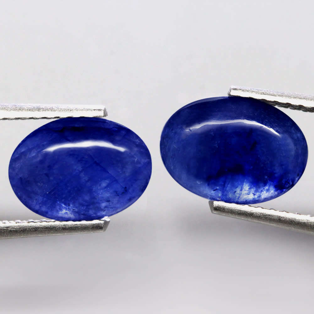 3.78Ct. Sapphire Cornflower Blue Oval Cabochon Mozambique Ravishing For Jewelry!