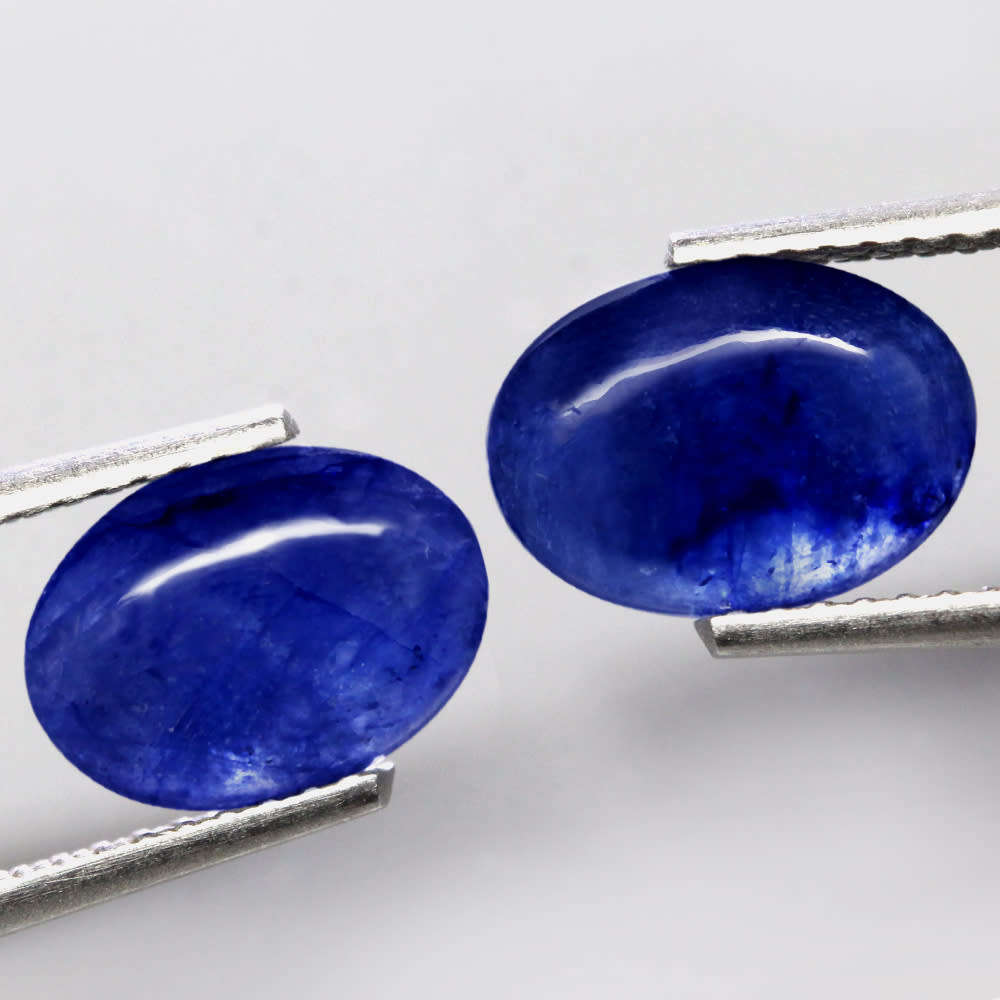 3.78Ct. Sapphire Cornflower Blue Oval Cabochon Mozambique Ravishing For Jewelry!