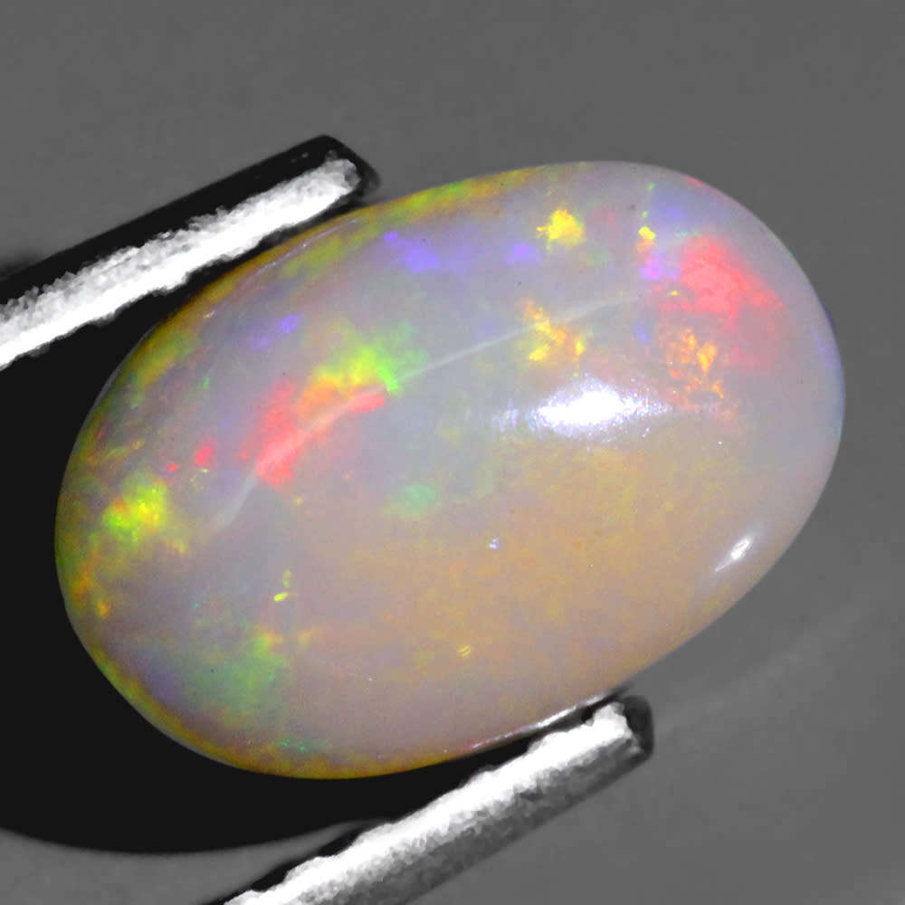 1.08Ct. Opal Oval Cabochon Best Gem Multi Colours Glittering Rainbow 3D Ethiopian