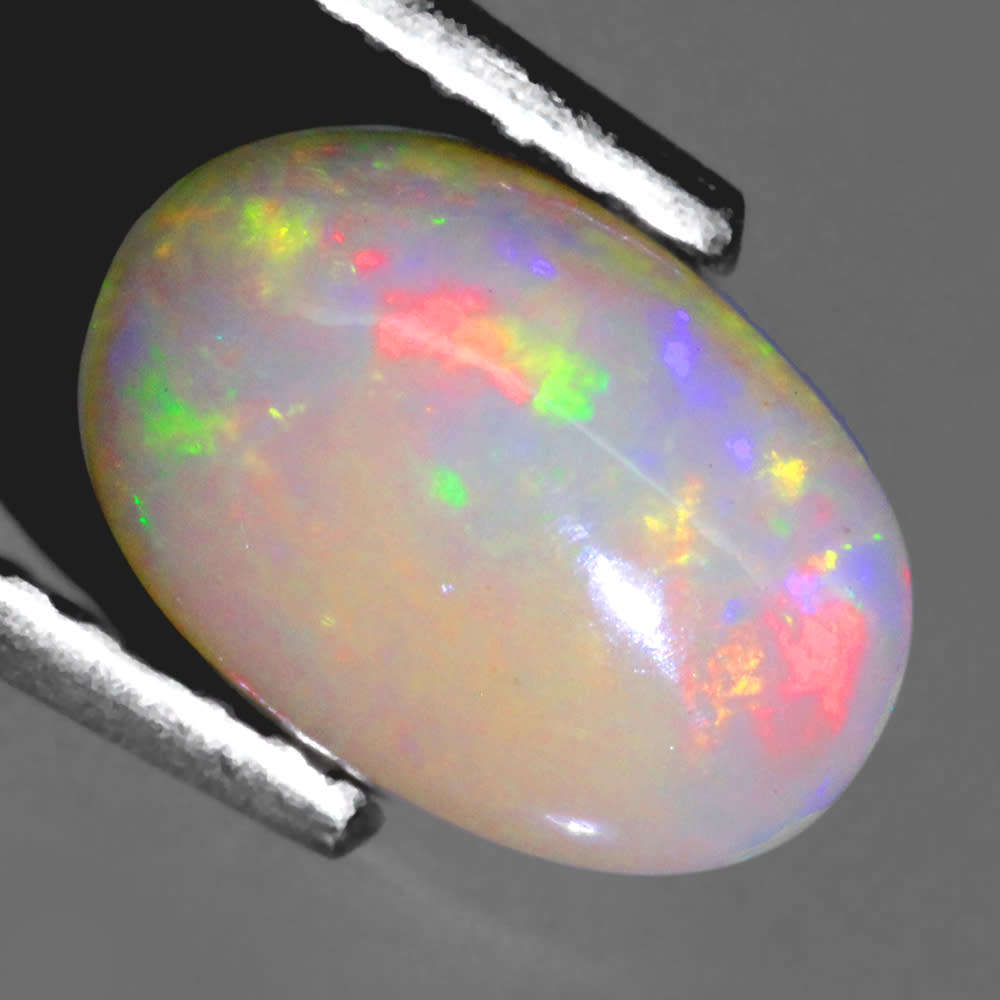 1.08Ct. Opal Oval Cabochon Best Gem Multi Colours Glittering Rainbow 3D Ethiopian