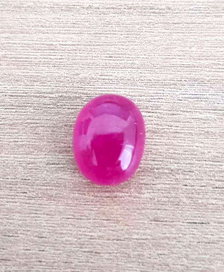 8.68Ct. Ruby Oval Cabochon Pinkish Red Colour Good Sparkling! Madagascar