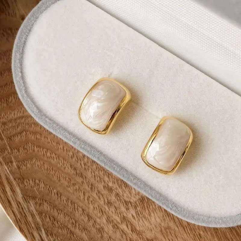 White Mother of Pearl  Earrings for Women