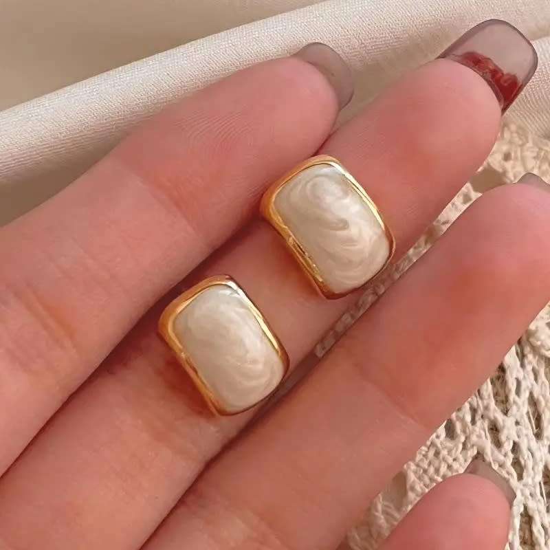 White Mother of Pearl  Earrings for Women