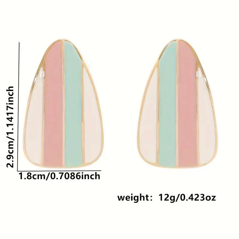 Bohemian  Style Geometric Colour block Teardrop Earrings