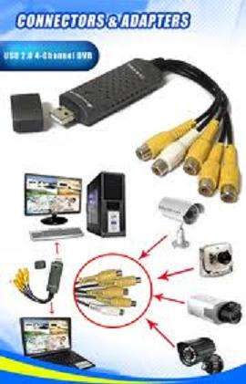 Easy Cap 4 Channel USB Video/Audio Capture Adaptor (USB DVR