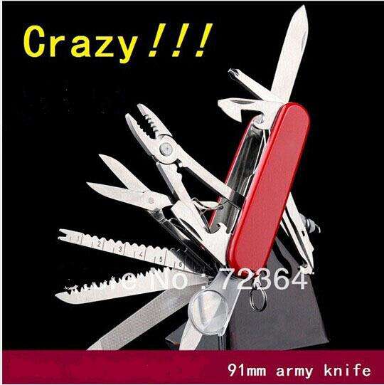 Multifunctional Tools  switzerland stainless steel knife outdoor survival army knife camping