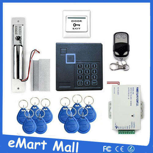 RFID Door Lock Access Control System Kit with Doorbell Button + Electric Lock