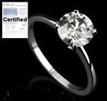 1.07 CT D/SI3 CERTIFIED Diamond Engagement Ring Brilliant Solitaire 14K Gold