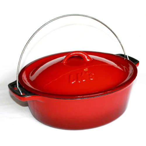 CAST IRON POT WITH ENAMEL COATING 30 CM
