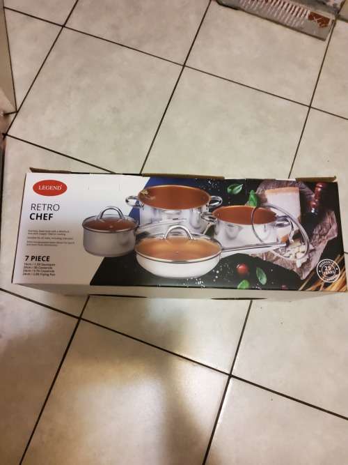 LEGEND RETRO CHEF NON STICK POTS 7 PIECE