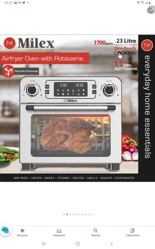MILEX AIRFRYER  23 L OVEN WITH ROTISSERIE
