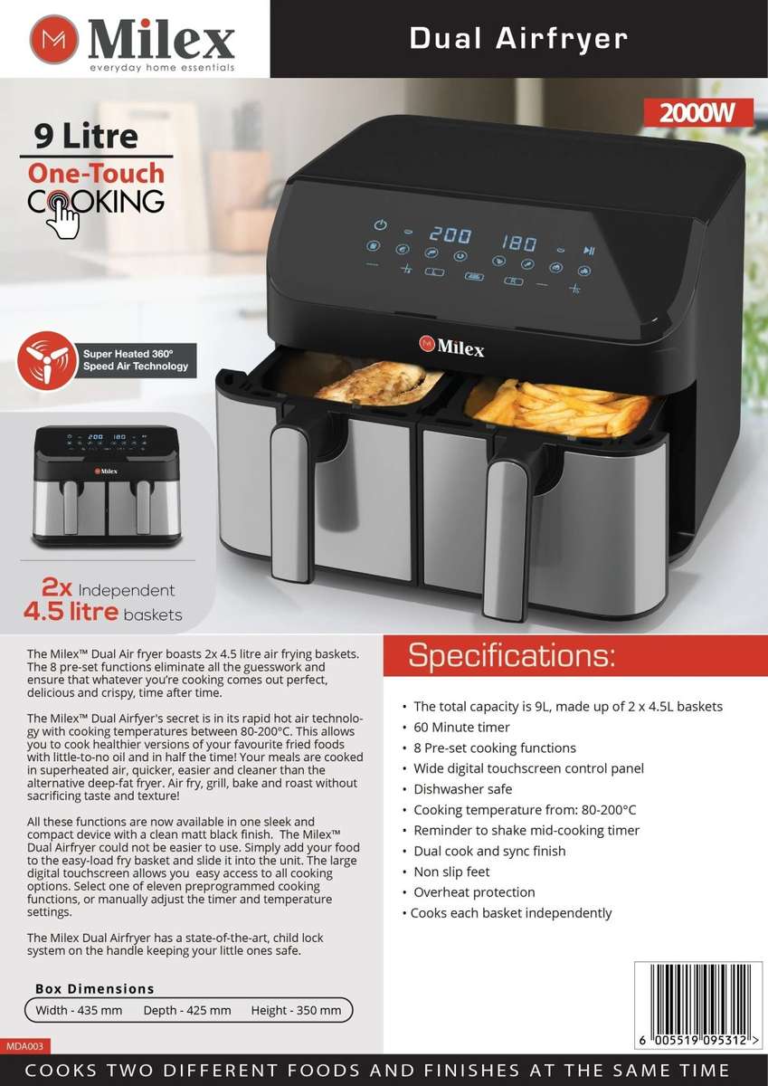 MILEX DUAL AIRFRYER