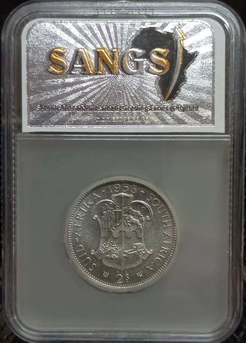 1953 Two Shilling Sangs MS64