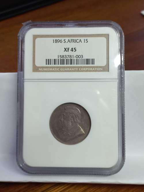 1896 ZAR Shilling NGC XF45