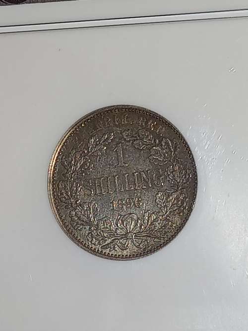 1896 ZAR Shilling NGC XF45